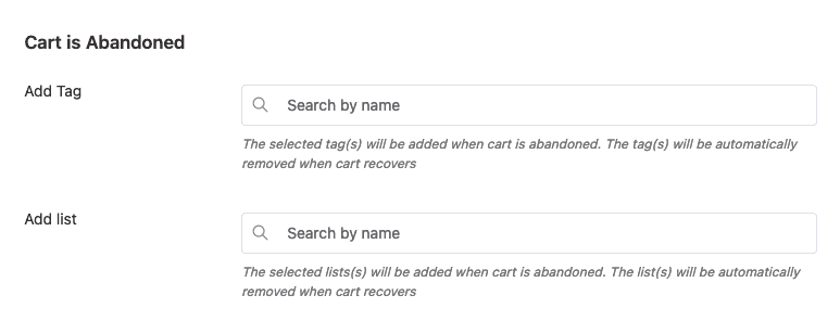Cart Settings - Cart is Abandoned