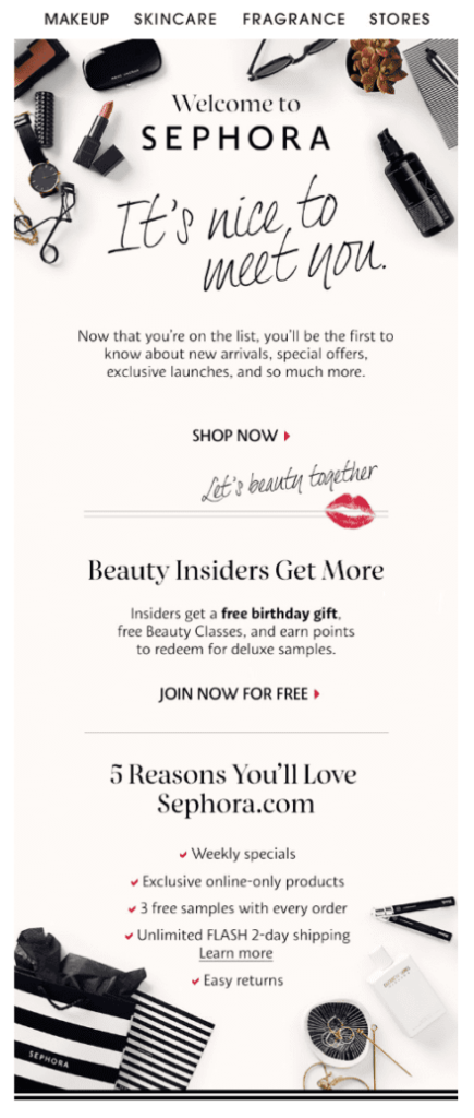 saphora welcome emails