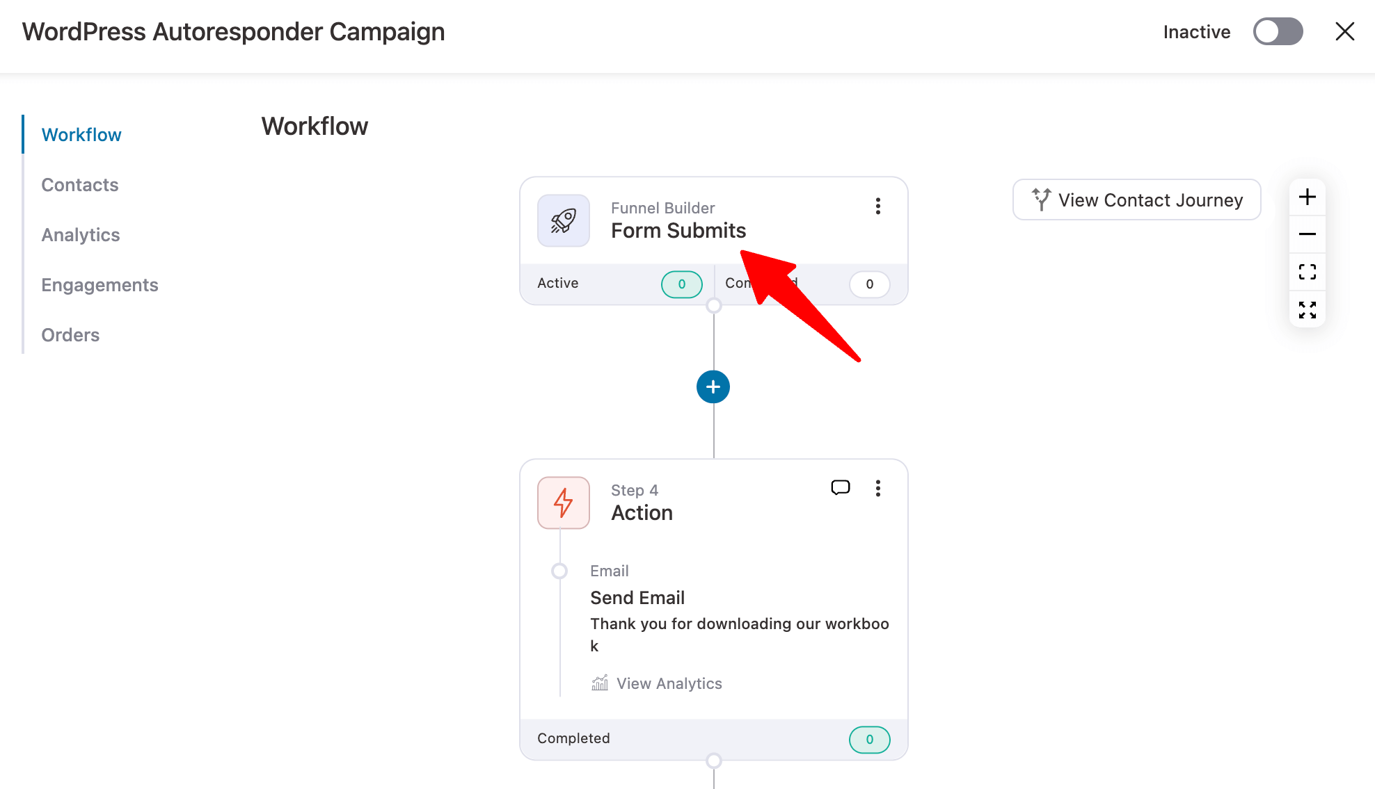 click on form submits