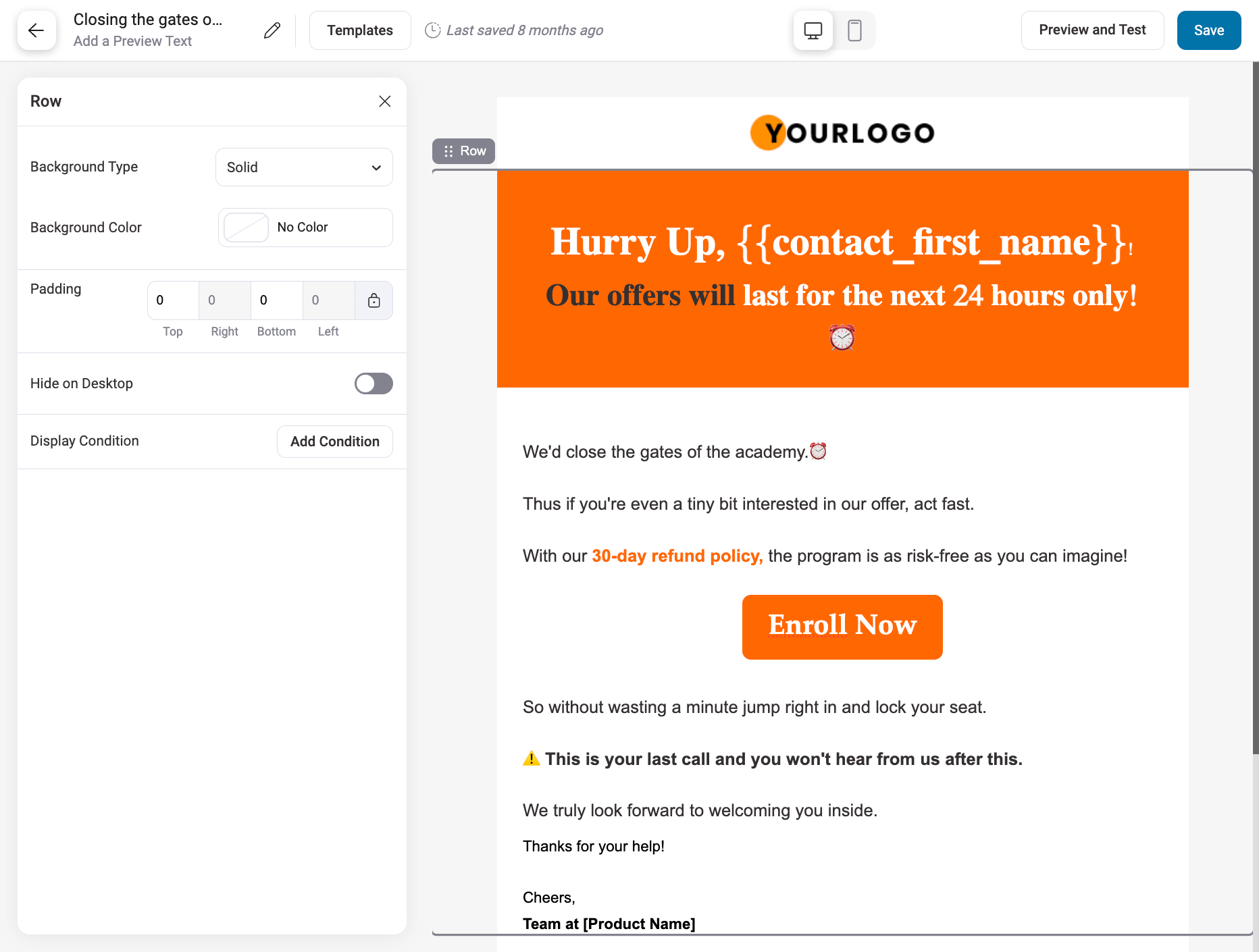 last email optin funnel