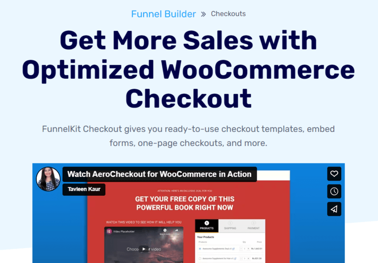 Best WooCommerce One Page Checkout Plugins #1 - FunnelKit Funnel Builder