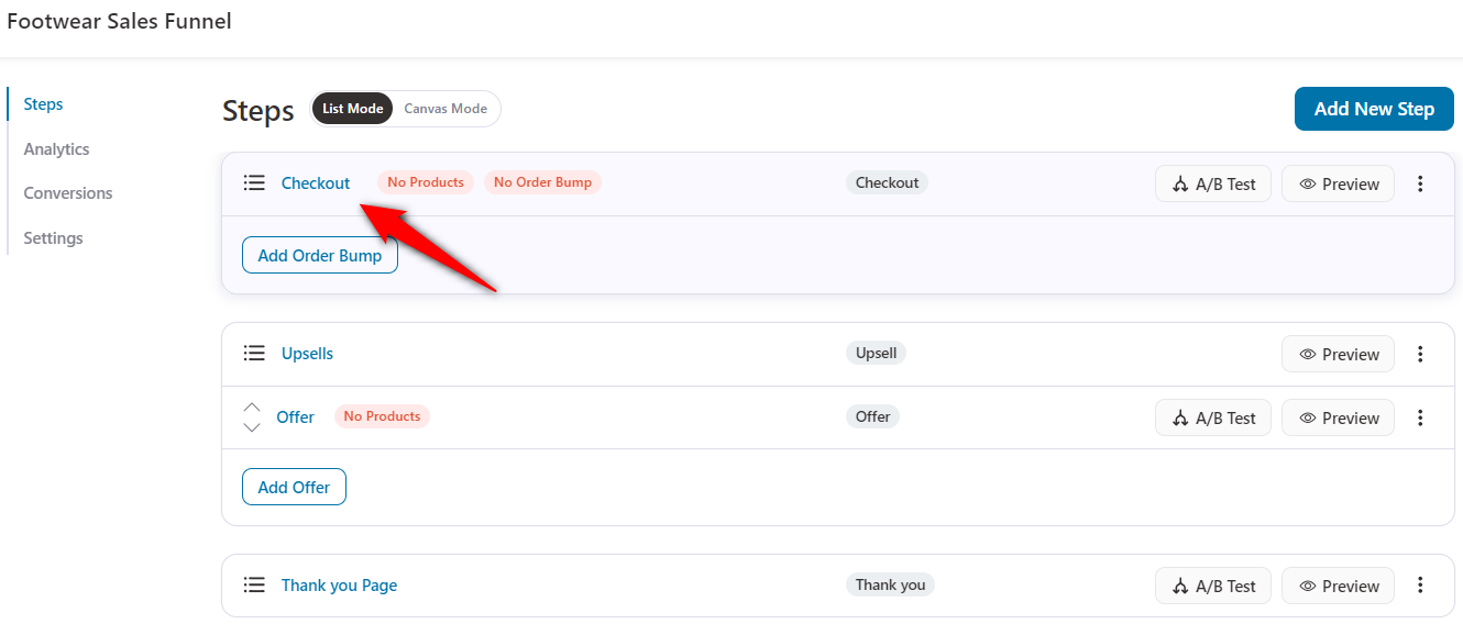 Edit the checkout page