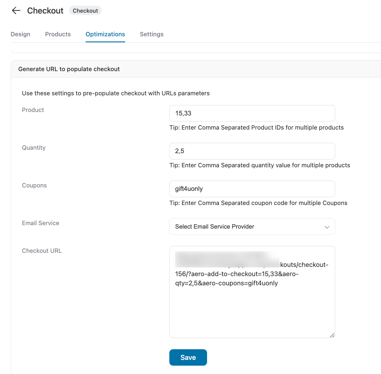 set up WooCommerce checkout url