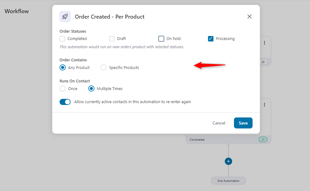 configure the order created event - woocommerce orders to google sheets