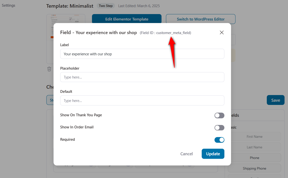 copy the custom meta field data 
