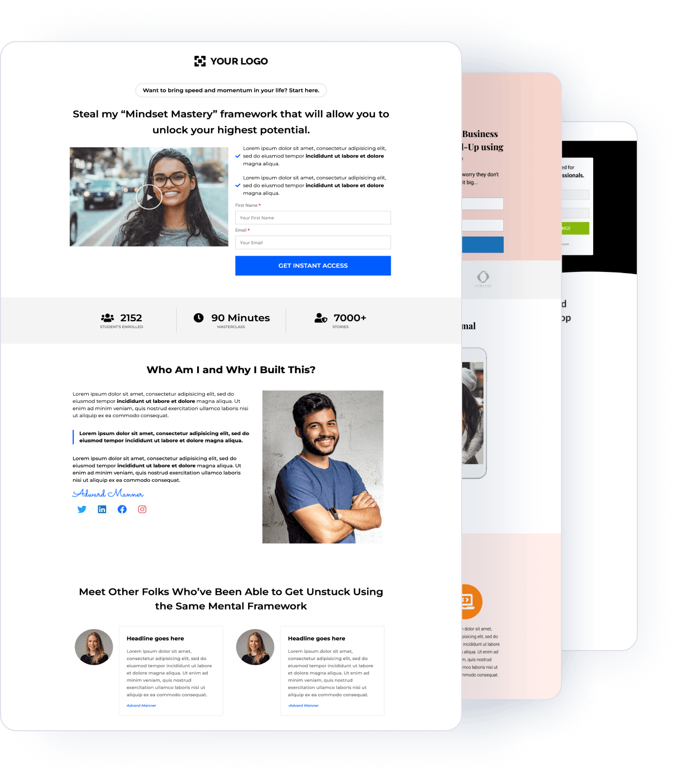 Attract leads with high-converting opt-in pages